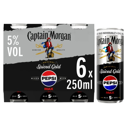 Pepsi with Captain Morgan Spiced  6 pack
