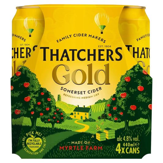 Thatchers Gold 4 Pack 440ml